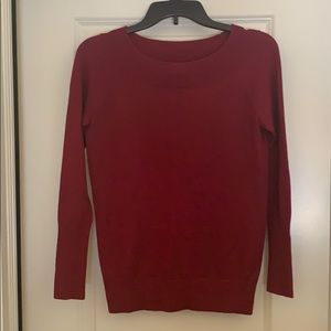 LOFT maroon boatneck sweater